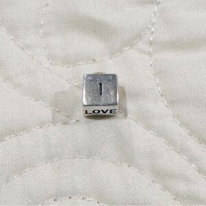 Authentic Pandora I Love You Charm Retired Sterling Silver and 14K Gold